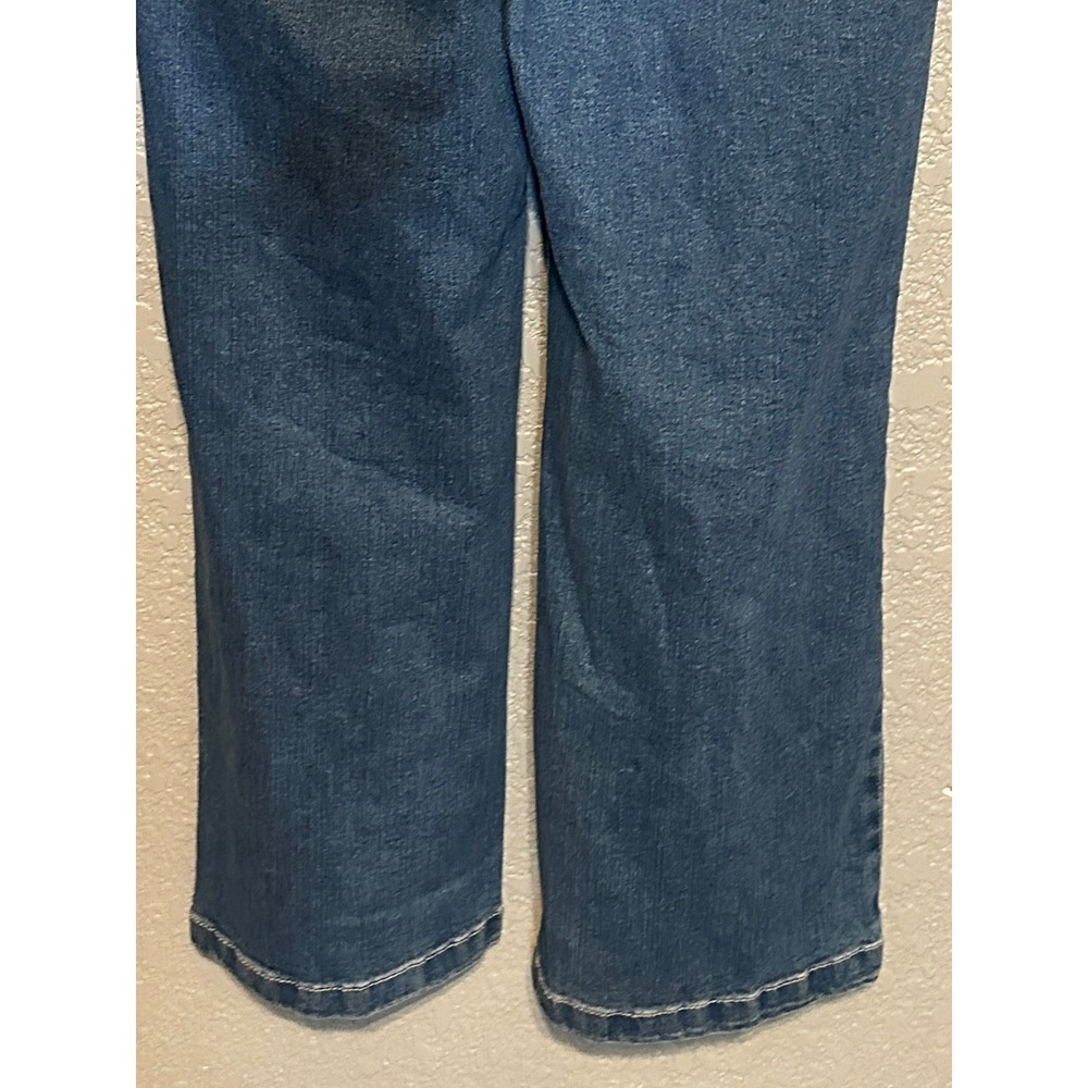 Celebrity Pink Womens Denim Straight leg Jumpsuit Dark Wash Elastic Waist XS - Picture 11 of 16